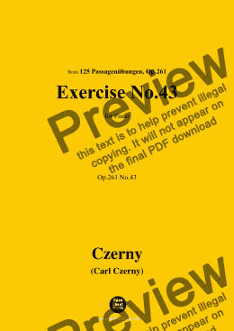 page one of C. Czerny-Exercise No.43,Op.261 No.43