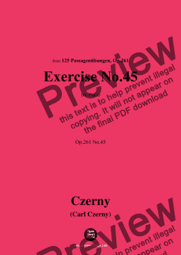 page one of C. Czerny-Exercise No.45,Op.261 No.45