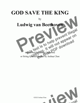 page one of God Save the King (alt. America)