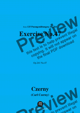 page one of C. Czerny-Exercise No.47,Op.261 No.47