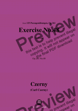 page one of C. Czerny-Exercise No.48,Op.261 No.48