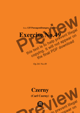 page one of C. Czerny-Exercise No.49,Op.261 No.49