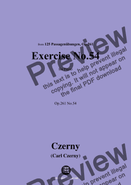 page one of C. Czerny-Exercise No.54,Op.261 No.54