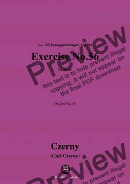 page one of C. Czerny-Exercise No.56,Op.261 No.56