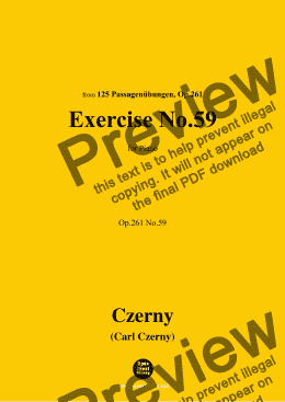 page one of C. Czerny-Exercise No.59,Op.261 No.59