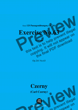 page one of C. Czerny-Exercise No.63,Op.261 No.63