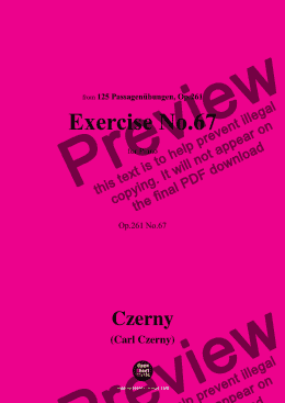 page one of C. Czerny-Exercise No.67,Op.261 No.67