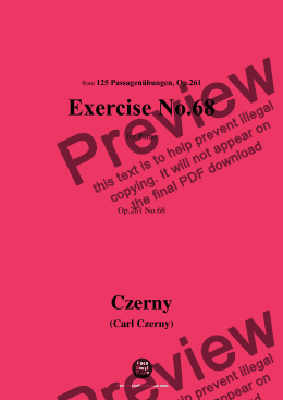 page one of C. Czerny-Exercise No.68,Op.261 No.68