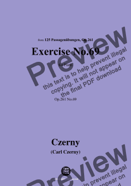 page one of C. Czerny-Exercise No.69,Op.261 No.69