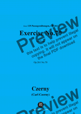 page one of C. Czerny-Exercise No.70,Op.261 No.70