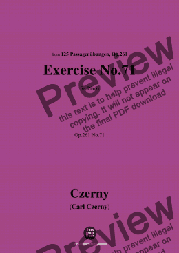 page one of C. Czerny-Exercise No.71,Op.261 No.71