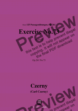 page one of C. Czerny-Exercise No.73,Op.261 No.73