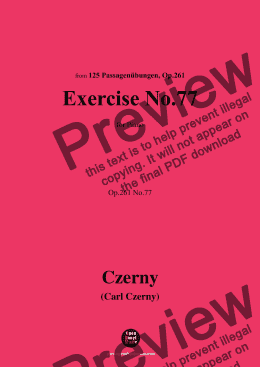 page one of C. Czerny-Exercise No.77,Op.261 No.77