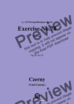 page one of C. Czerny-Exercise No.78,Op.261 No.78