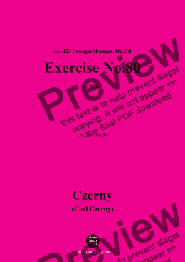 page one of C. Czerny-Exercise No.80,Op.261 No.80