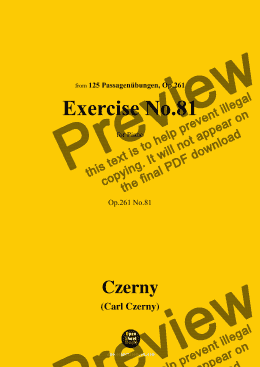 page one of C. Czerny-Exercise No.81,Op.261 No.81