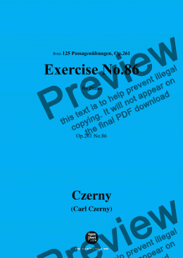 page one of C. Czerny-Exercise No.86,Op.261 No.86