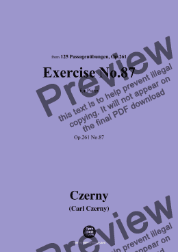 page one of C. Czerny-Exercise No.87,Op.261 No.87