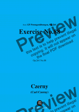 page one of C. Czerny-Exercise No.88,Op.261 No.88