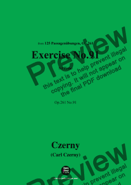 page one of C. Czerny-Exercise No.91,Op.261 No.91