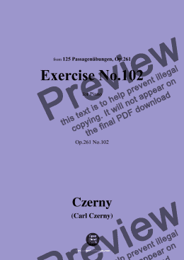 page one of C. Czerny-Exercise No.102,Op.261 No.102