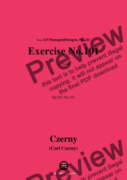 page one of C. Czerny-Exercise No.101,Op.261 No.101