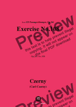 page one of C. Czerny-Exercise No.108,Op.261 No.108