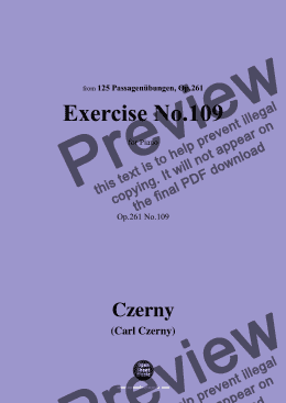 page one of C. Czerny-Exercise No.109,Op.261 No.109