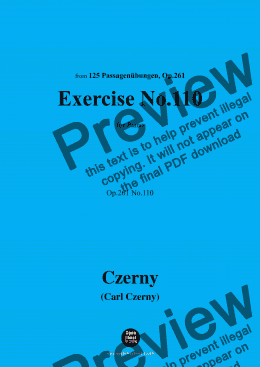 page one of C. Czerny-Exercise No.110,Op.261 No.110