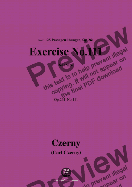 page one of C. Czerny-Exercise No.111,Op.261 No.111