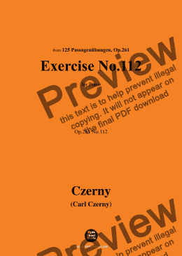 page one of C. Czerny-Exercise No.112,Op.261 No.112