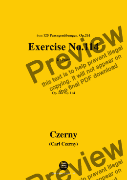 page one of C. Czerny-Exercise No.114,Op.261 No.114