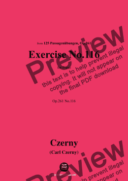 page one of C. Czerny-Exercise No.116,Op.261 No.116