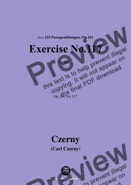 page one of C. Czerny-Exercise No.117,Op.261 No.117