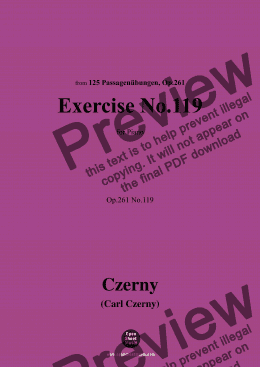 page one of C. Czerny-Exercise No.119,Op.261 No.119