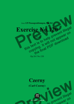 page one of C. Czerny-Exercise No.120,Op.261 No.120