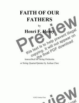 page one of Faith of Our Fathers