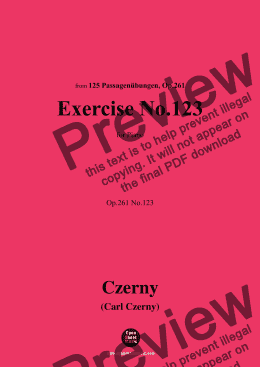 page one of C. Czerny-Exercise No.123,Op.261 No.123