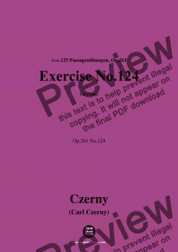 page one of C. Czerny-Exercise No.124,Op.261 No.124