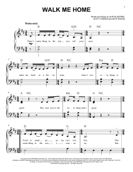 page one of Walk Me Home (Easy Piano)