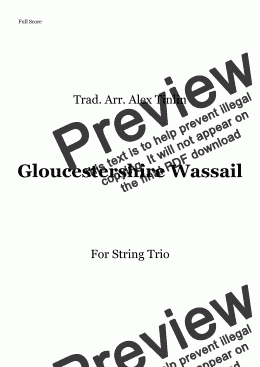 page one of Gloucestershire Wassail