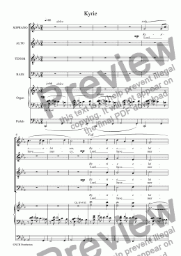 page one of Kyrie eleison Order 1&2