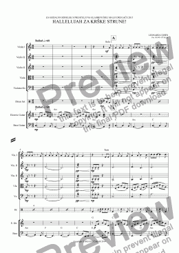 page one of HALLELUJAH ZA KRŠKE STRUNE!