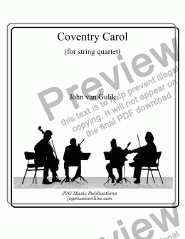 page one of Coventry Carol