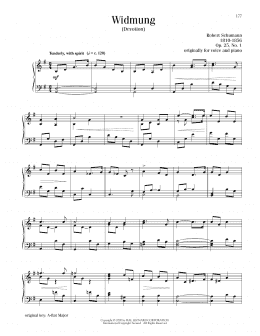 page one of Widmung (Piano Solo)