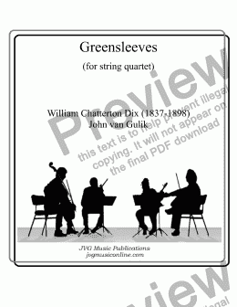 page one of Greensleeves