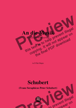 page one of Schubert-An die Musik,D.547,for Three-part Chorus and Piano