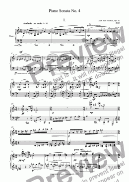 page one of Sonata No. 4 for piano, Op. 82 - I. Andante con moto