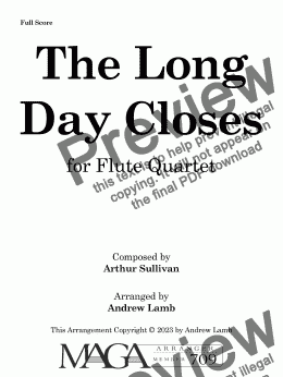 page one of The Long Day Closes