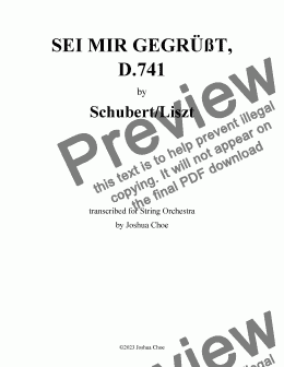 page one of Sei mir gegrüßt, D.741